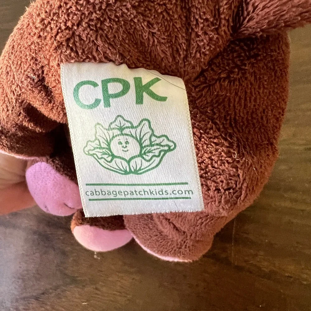 Cabbage Patch Kids Adoptimals Brown Dachshund Dog Plush Pink Paws Xavier Roberts